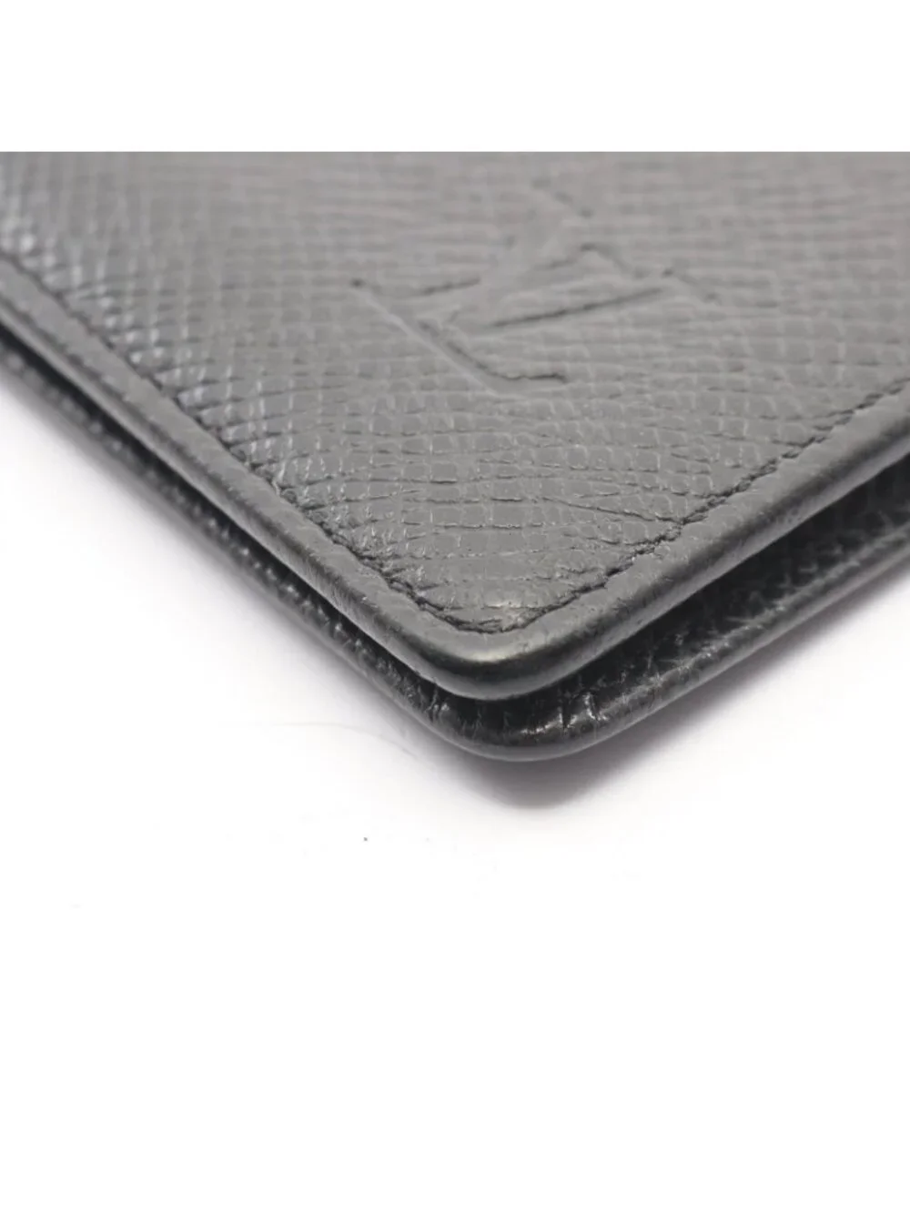 Louis Vuitton Bifold Wallet Porte Valle Carte Cles Taiga Ardoise Leather